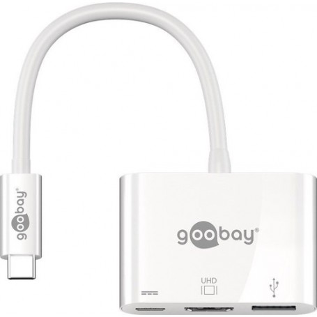 Goobay 62104 hub di interfaccia USB 3.2 Gen 1 (3.1 Gen 1) Type-C 5000 Mbit/s Bianco (62104)