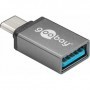 Goobay 56621 adattatore per inversione del genere dei cavi USB-C USB 3.0 female (Type A) Grigio (56621)