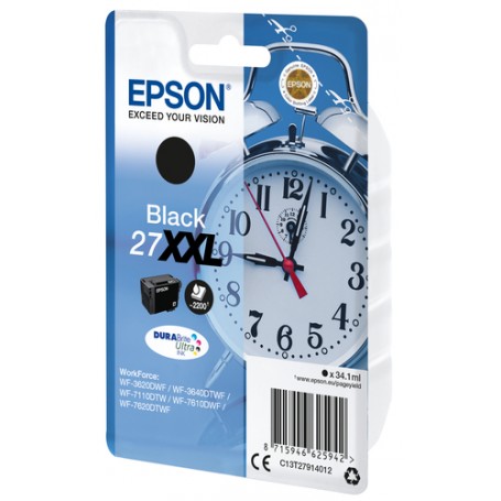 Epson Alarm clock Cartuccia Sveglia Nero Inchiostri DURABrite Ultra 27XXL (C13T27914010) (C13T27914012)