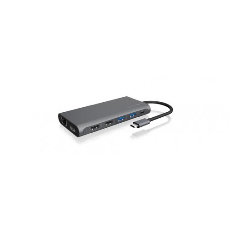 ICY BOX IB-DK4050-CPD USB 3.2 Gen 1 (3.1 Gen 1) Type-C 5000 Mbit/s Antracite (60718)