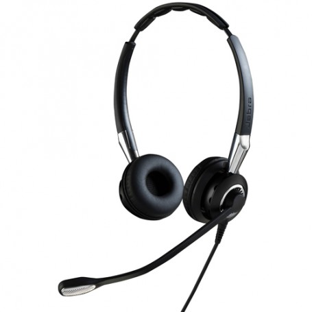 Jabra Biz 2400 II QD Duo UNC Auricolare Cablato A Padiglione Ufficio Nero, Argento (2409-720-209)