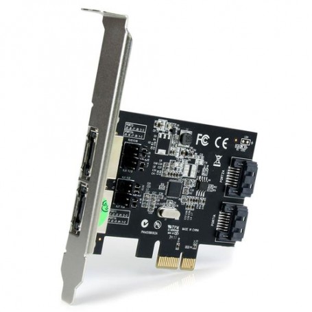 StarTech.com Scheda controller PCI Express SATA 6 Gbps eSATA 2 porte - Scheda PCIe SATA III a due porte - 2 int/2  (PEXESAT322I)