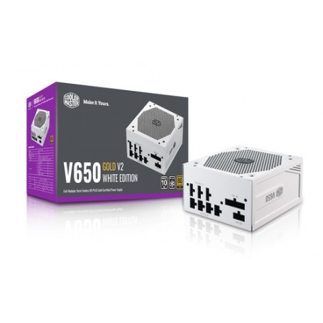 Cooler Master V650 Gold-V2 White Edition alimentatore per computer 650 W 24-pin ATX ATX Bianco (MPY-650V-AGBAG-EU)