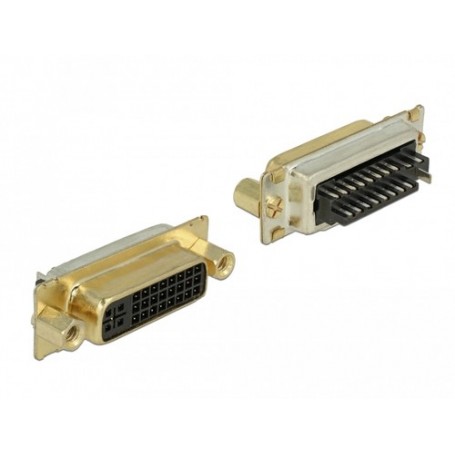 DeLOCK 65884 cavo di collegamento DVI 24+5 Nero, Oro (65884)