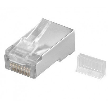 Goobay CAT 5 RJ45/8P8C cavo di collegamento Argento (68079)