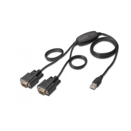Digitus USB 2.0 - 2x RS-232 cavo seriale Nero 1,5 m (DA-70158)