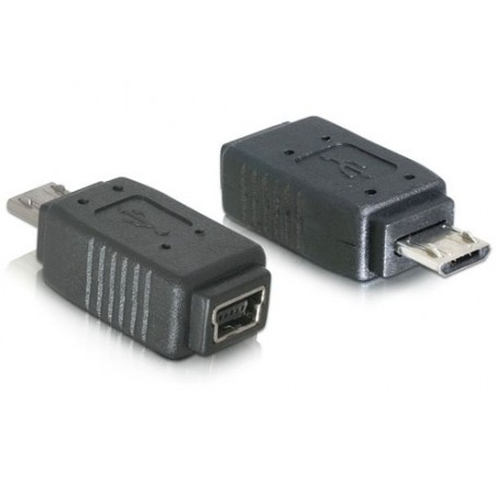 DeLOCK Adapter USB micro-B male to mini USB 5-pin mini USB 5p Nero (65063)