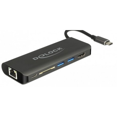 DeLOCK 87721 hub di interfaccia USB 3.2 Gen 1 (3.1 Gen 1) Type-A Nero (87721)