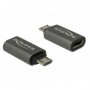 DeLOCK 65927 adattatore per inversione del genere dei cavi USB 2.0 Micro-B USB tipo-C Antracite (65927)