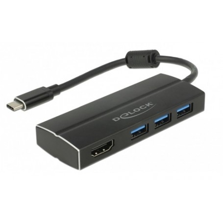 DeLOCK 63931 hub di interfaccia USB 3.2 Gen 1 (3.1 Gen 1) Type-C 5000 Mbit/s Nero (63931)
