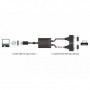 DeLOCK 63950 cavo seriale Nero 0,6 m USB 2.0 Type-A 2 x RS-232 DB9 (63950)