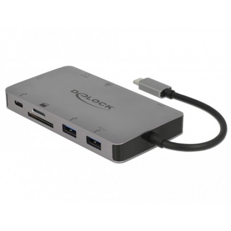 DeLOCK 87735 replicatore di porte e docking station per notebook Cablato USB 3.2 Gen 1 (3.1 Gen 1) Type-C Grigio (87735)