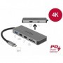 DeLOCK 87743 hub di interfaccia USB 3.2 Gen 1 (3.1 Gen 1) Type-C Grigio (87743)