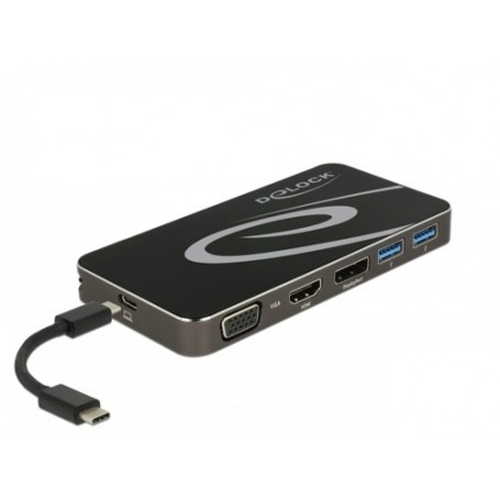 DeLOCK 87773 replicatore di porte e docking station per notebook Cablato USB 3.2 Gen 1 (3.1 Gen 1) Type-C Nero (87773)