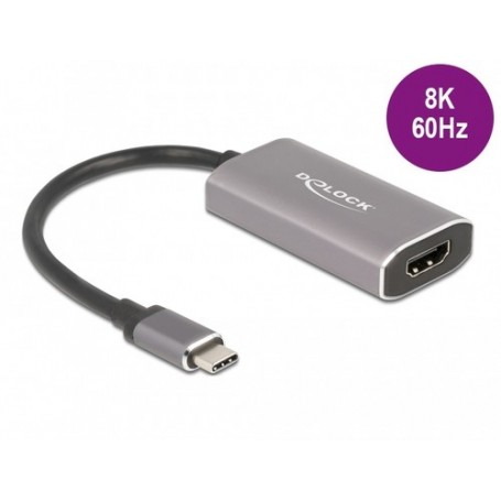 DeLOCK 62632 adattatore grafico USB 7680 x 4320 Pixel Grigio (62632)