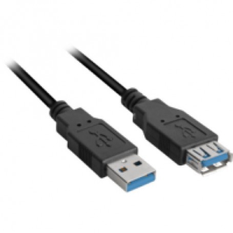 Sharkoon 2m, 2xUSB3.0-A cavo USB USB 3.2 Gen 1 (3.1 Gen 1) USB A Nero (4044951015689)