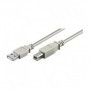 Goobay USB AB 300 LC HiSpeed 2.0 3m cavo USB USB A USB B Grigio (68713)