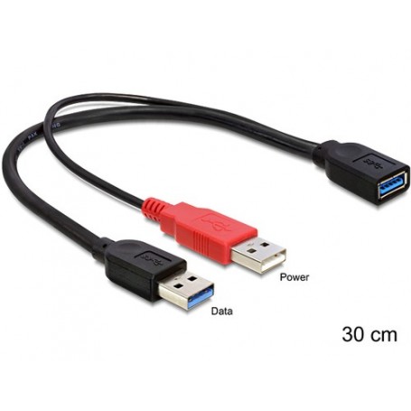 DeLOCK 83176 cavo USB 0,3 m USB 3.2 Gen 1 (3.1 Gen 1) USB A 2 x USB A (83176)