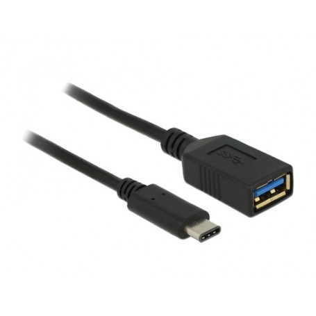 DeLOCK 0.15m USB 3.1 cavo USB 0,15 m USB 3.2 Gen 2 (3.1 Gen 2) USB C USB A Nero (65634)