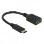 DeLOCK 0.15m USB 3.1 cavo USB 0,15 m USB 3.2 Gen 2 (3.1 Gen 2) USB C USB A Nero (65634)