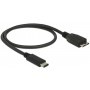 DeLOCK 0.5m USB3.1 C - MicroUSB3.1 B cavo USB 0,5 m USB 3.2 Gen 2 (3.1 Gen 2) USB C Micro-USB B Nero (83676)