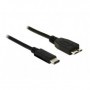 DeLOCK 1m USB 3.1 cavo USB USB 3.2 Gen 2 (3.1 Gen 2) USB C Micro-USB B Nero (83677)