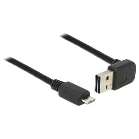 DeLOCK 1m, USB 2.0-A - USB 2.0 micro-B cavo USB USB A Micro-USB B Nero (83535)