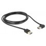 DeLOCK 1m USB 2.0 A m/m 90° cavo USB USB A Nero (83464)