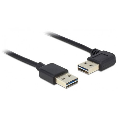 DeLOCK 3m USB 2.0 A m/m 90° cavo USB USB A Nero (83466)