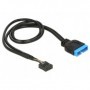 DeLOCK 83776 cavo USB 0,45 m USB 3.0 USB 2.0 Nero (83776)
