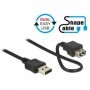 DeLOCK 0.2m 2xUSB2.0-A cavo USB 0,2 m USB 2.0 USB A Nero (83662)