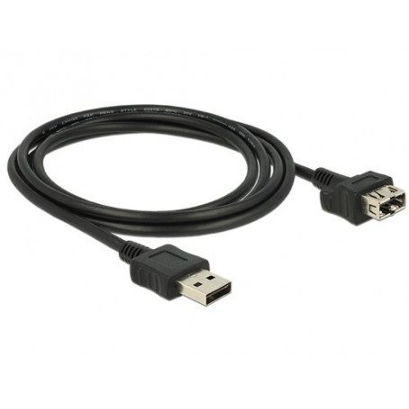 DeLOCK 2m 2xUSB2.0-A cavo USB USB 2.0 USB A Nero (83665)