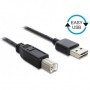DeLOCK 1m USB 2.0 A - B m/m cavo USB USB A USB B Nero (83358)
