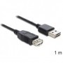 DeLOCK EASY-USB 2.0-A - USB 2.0-A, 1m cavo USB USB A Nero (83370)