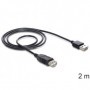 DeLOCK EASY-USB 2.0-A - USB 2.0-A, 2m cavo USB USB A Nero (83371)