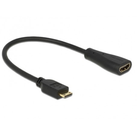 DeLOCK 0.23m mini-HDMI/HDMI cavo HDMI 0,23 m HDMI Type C (Mini) HDMI tipo A (Standard) Nero (65650)
