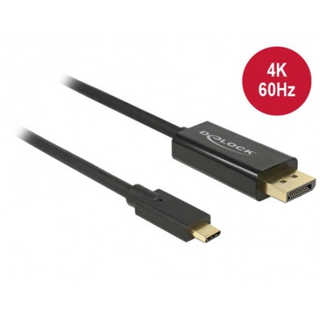 DeLOCK 85257 cavo e adattatore video 3 m USB tipo-C DisplayPort Nero (85257)