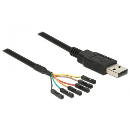DeLOCK 1.8m USB2.0-A/TTL 6-p cavo USB 1,8 m Nero (83787)