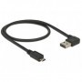 DeLOCK 0.5m, USB2.0-A/USB2.0 Micro-B cavo USB 0,5 m USB A Micro-USB B Nero (85164)
