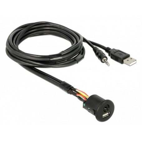 DeLOCK 85718 cavo USB 1,5 m USB Type-A + 3.5 mm 4 pin Nero (85718)