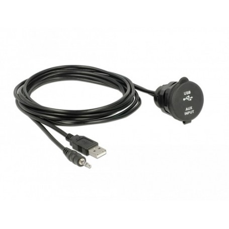 DeLOCK 85719 cavo USB 2 m USB Type-A + 3.5 mm 4 pin Nero (85719)
