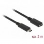 DeLOCK SuperSpeed USB cavo USB 2 m USB 3.2 Gen 1 (3.1 Gen 1) USB C Nero (85542)