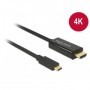 DeLOCK 85258 cavo e adattatore video 1 m USB tipo-C HDMI Nero (85258)