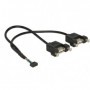 DeLOCK 84832 cavo USB 0,25 m USB 2.0 2 x USB A Nero (84832)