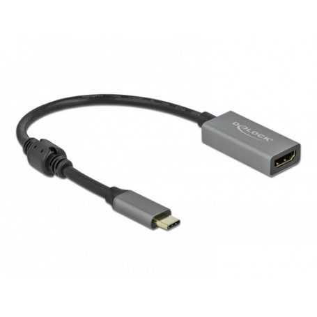DeLOCK 66571 cavo e adattatore video 0,2 m USB tipo-C HDMI tipo A (Standard) Nero, Grigio (66571)