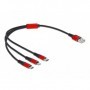 DeLOCK 86708 cavo USB 0,3 m USB 2.0 USB A Nero, Rosso (86708)