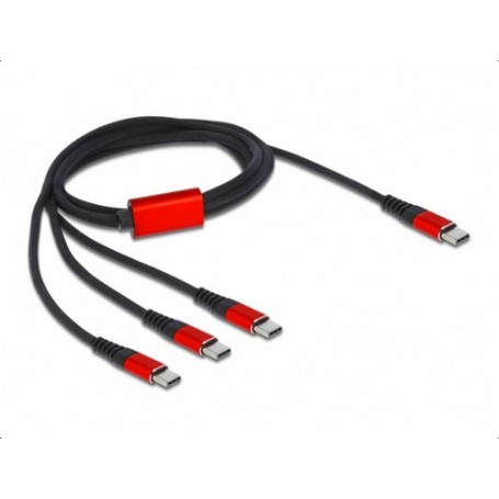 DeLOCK 86713 cavo USB 1 m USB 2.0 USB C Nero, Rosso (86713)