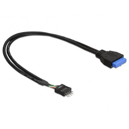 DeLOCK USB 3.0 19 pin - USB 2.0 8 pin 60cm Nero (83792)