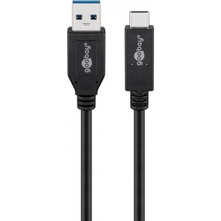 Wentronic 41073 cavo USB 0,5 m USB 3.2 Gen 2 (3.1 Gen 2) USB A USB C Nero (41073)