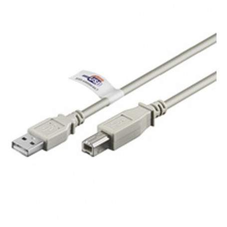 Goobay USB AB 500 HiSpeedCert 2.0 5m cavo USB USB A USB B Grigio (50833)